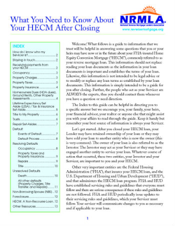 What You Need to Know About Your HECM After Closing